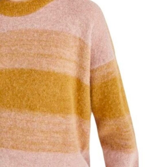 Madewell Otis Space Dye Pullover Sweater Size XL Pink Oyster Alpaca Wool Blend - Picture 3 of 6